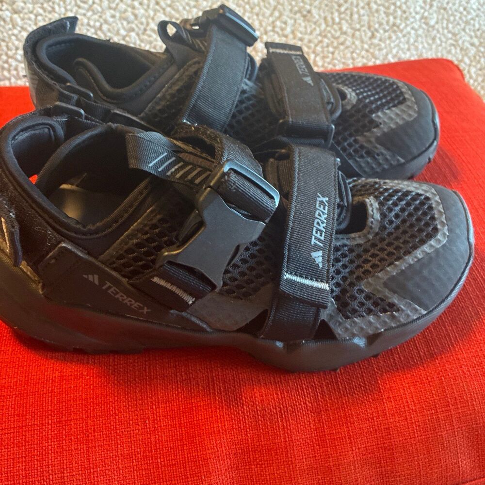 Adidas Terrex Hydroterra AT Sandals Core Black Gray  Men Size 6 - Picture 4 of 9